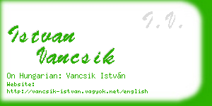 istvan vancsik business card